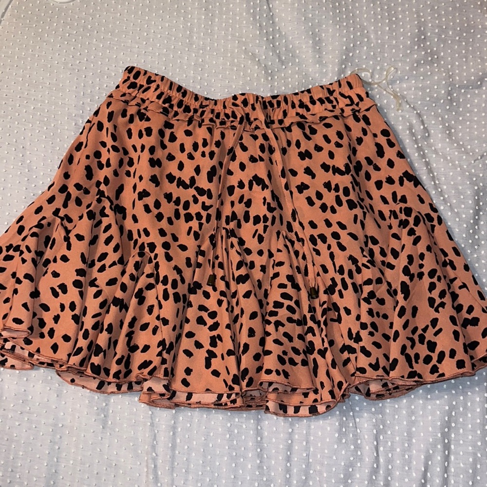 Orange printed skirt